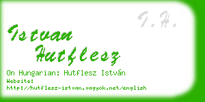istvan hutflesz business card
