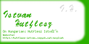 istvan hutflesz business card